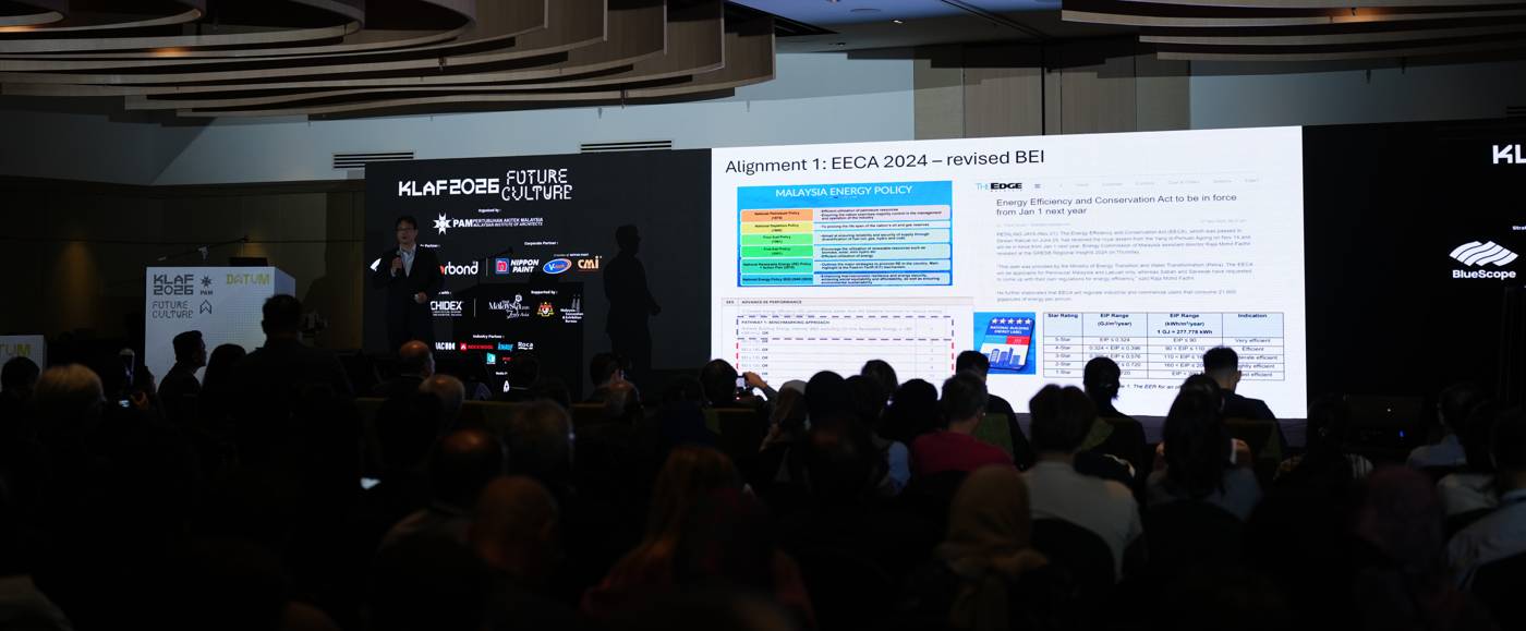 The EECA 2024 revised BEI slide on screen at Datum GBI