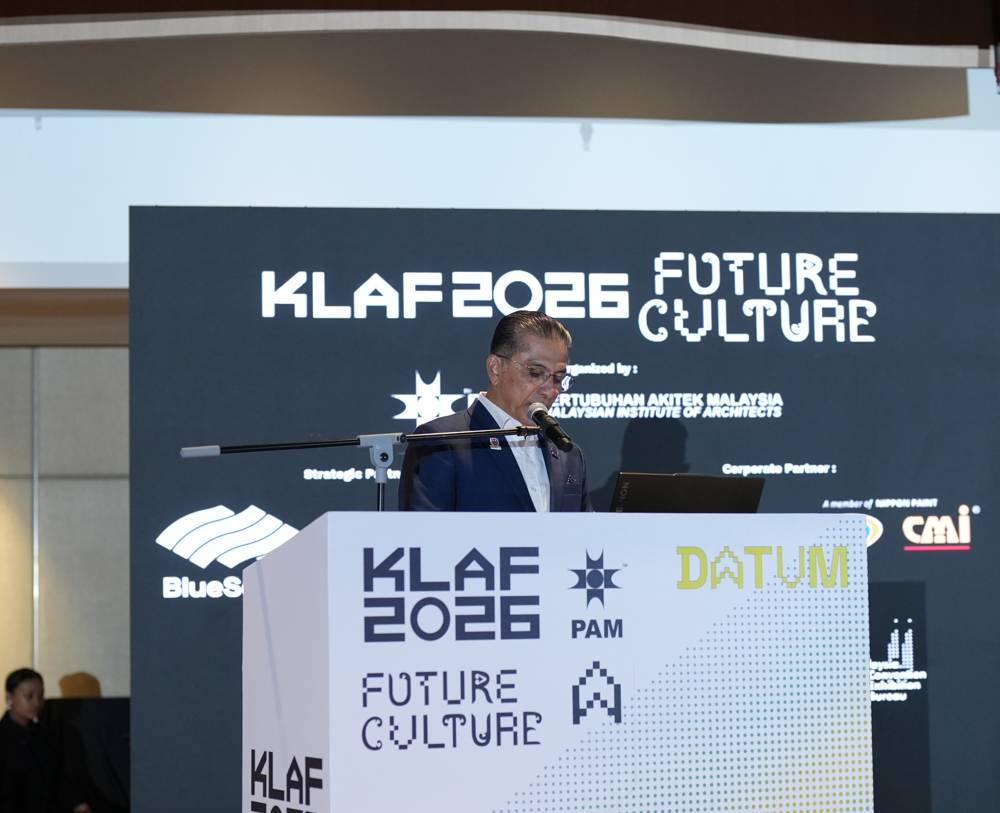 The Deputy Minister at the podium