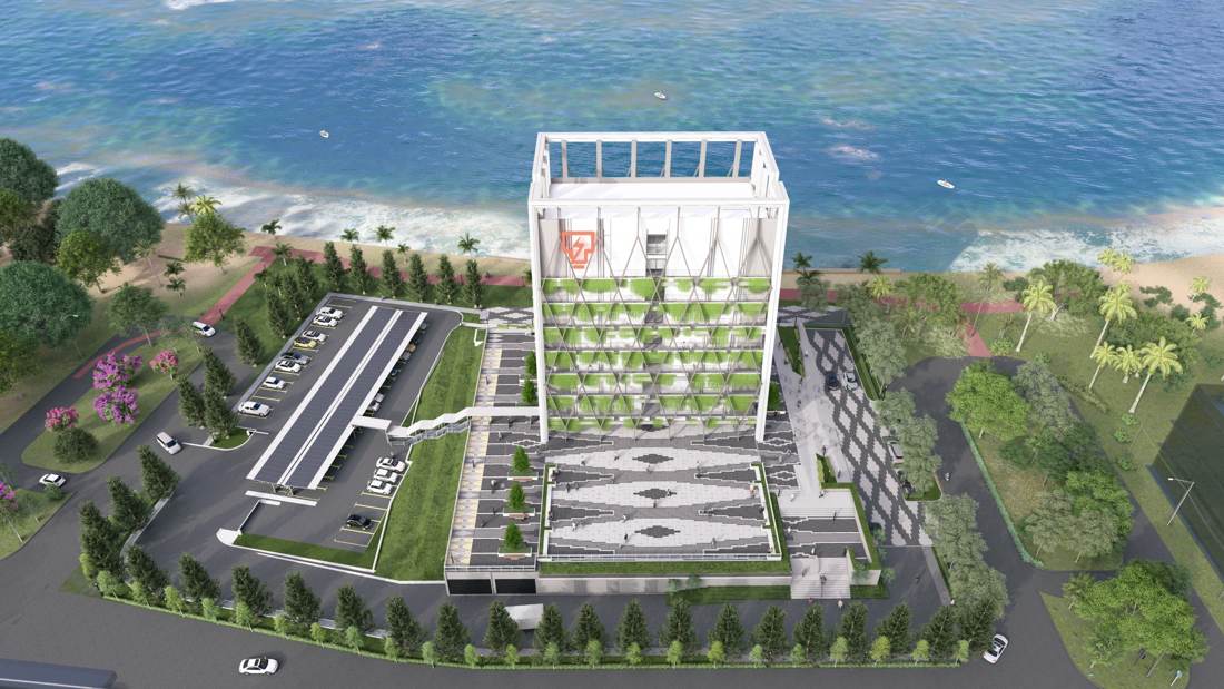 Aerial render of Menara TNB Terengganu